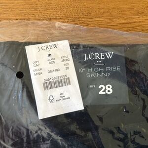 NWT J. Crew Factory Black 10” High Rise Skinny Jeans